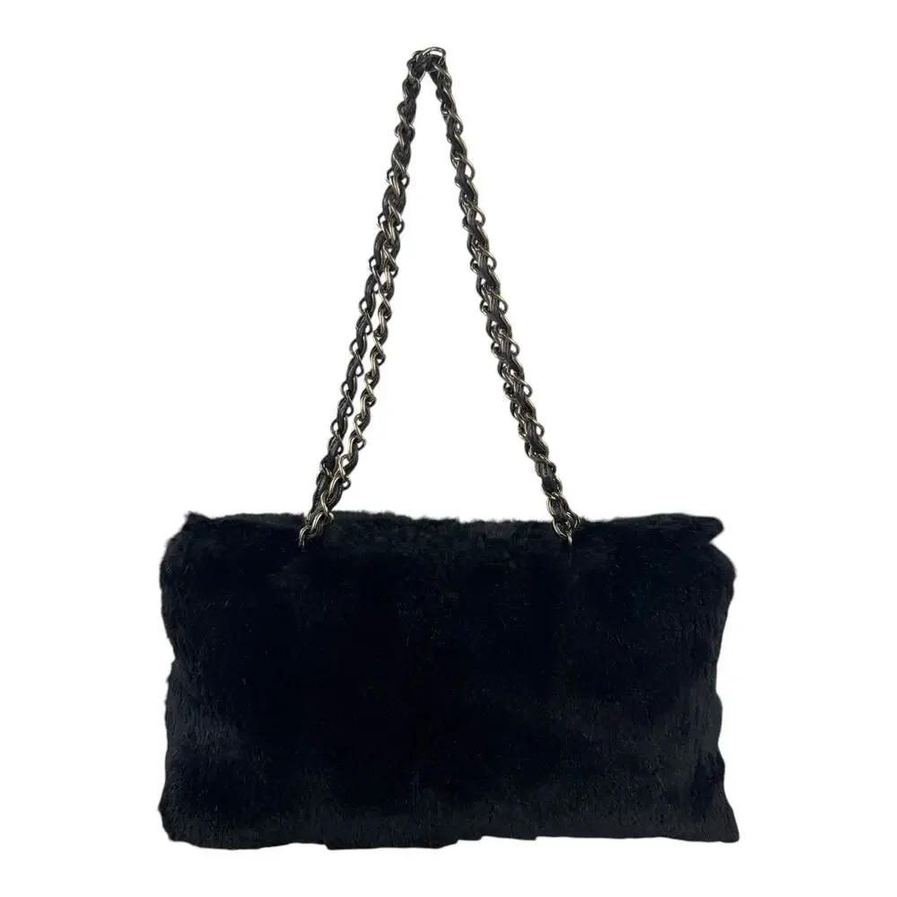 Chanel Vintage Rabbit Fur Shoulder Bag